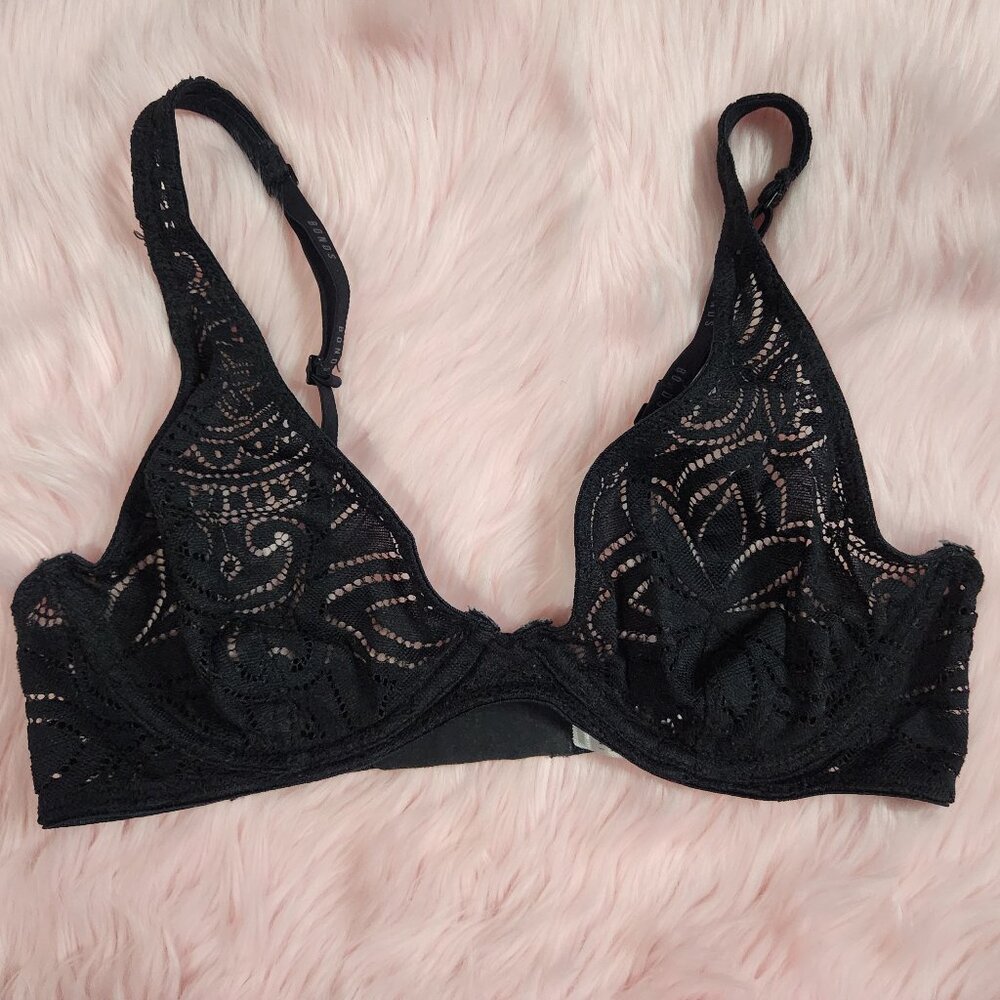 Intimately Bonds Womens 34B Wired Lace Bralette